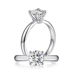 1 Carat Moissanite Diamond Ring Wedding Engagement 925 Sterling Silver MFR8342 my-jewels