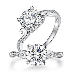 2 Carat Moissanite Diamond (8 mm) Wedding Engagement Ring 925 Sterling Silver MFR8346 my-jewels